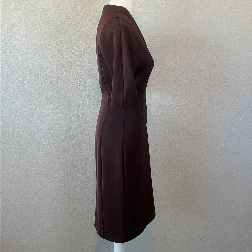 MM Lafleur Ingrid Knee Length Dress Brown/Burgundy Size 0 - Picture 3 of 8